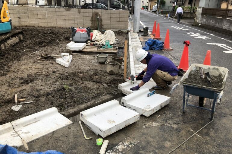 側溝切り下げ・造成工事