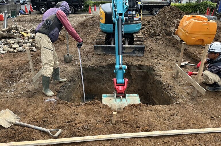 下水マンホール設置工