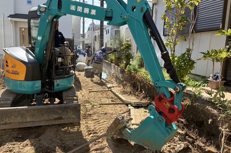 ブロック下地工事