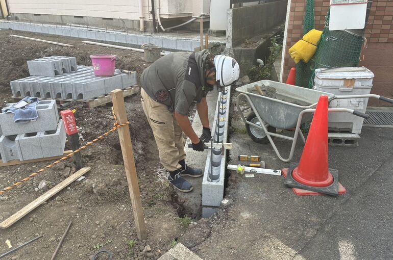 ブロック積み工事