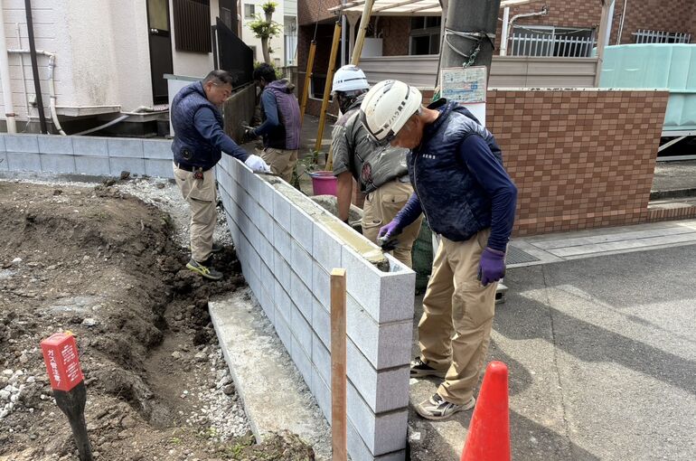 ブロック積み工事