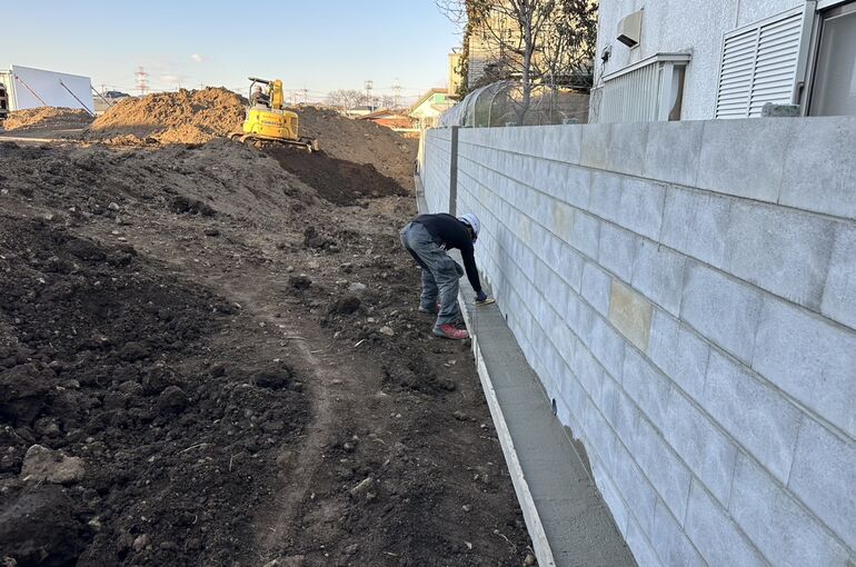 止水コンクリート生コン打設工事